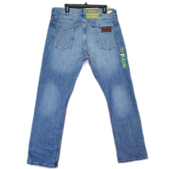 Wrangler Retro Slim Straight Western Blue Denim Jeans Men's 36x32 NWT - Picture 2 of 9